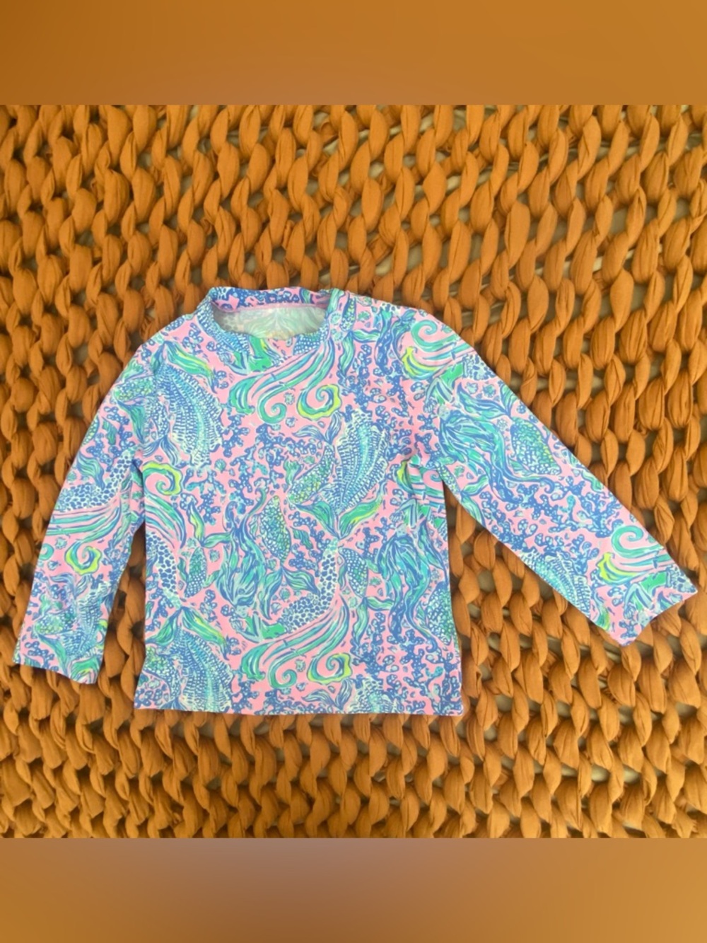 Lilly Pulitzer Girls Swim Top Rash Guard
